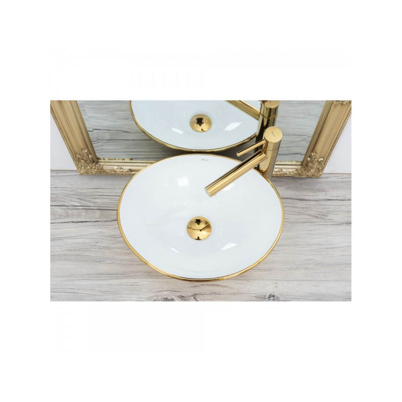 Умывальник Rea Sofia Gold White - вид сверху