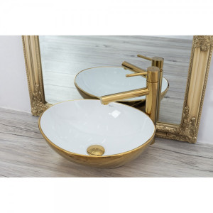 Умывальник Rea Sofia Gold White - вид общий