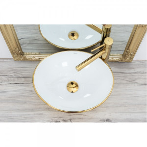 Умывальник Rea Sofia Gold White - вид сверху