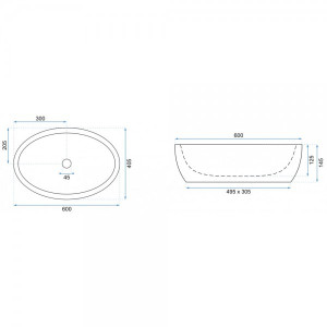 Умывальник Rea Melania - размер