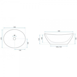 Умывальник Rea Sofia Mini White - размер