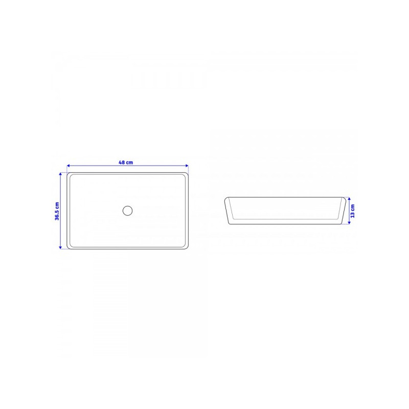 Умывальник Rea Anita 48 N - размер