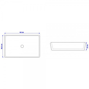 Умывальник Rea Anita 48 N - размер