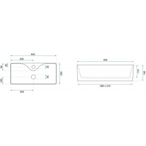 Умывальник Rea Mery - размер