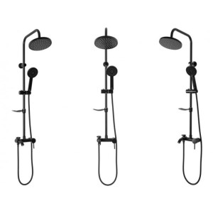 Душевая система Rea Luis Black REA-P7005 с разных сторон