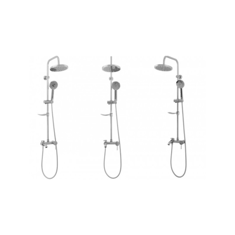 Душевая система Rea Luis Chrome REA-P7007 вид с разных сторон