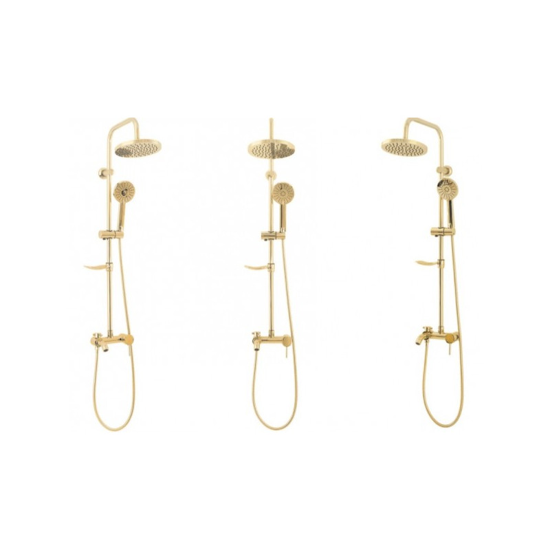 Душевая система Rea Luis Gold REA-P7006 с разных сторон
