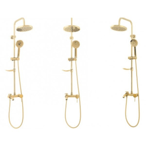 Душевая система Rea Luis Gold REA-P7006 с разных сторон