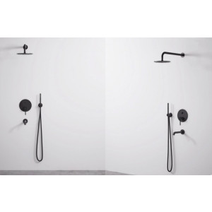 Душевая система Rea Lungo Black REA-P4112 в ванной