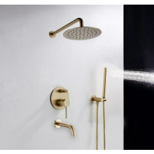 Душевая система Rea Lungo Gold REA-P4125 в ванной