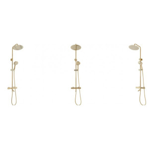 Душевая система Rea Lungo Gold REA-P4114 вид с разных сторон