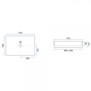 Умывальник Rea Avia - размер