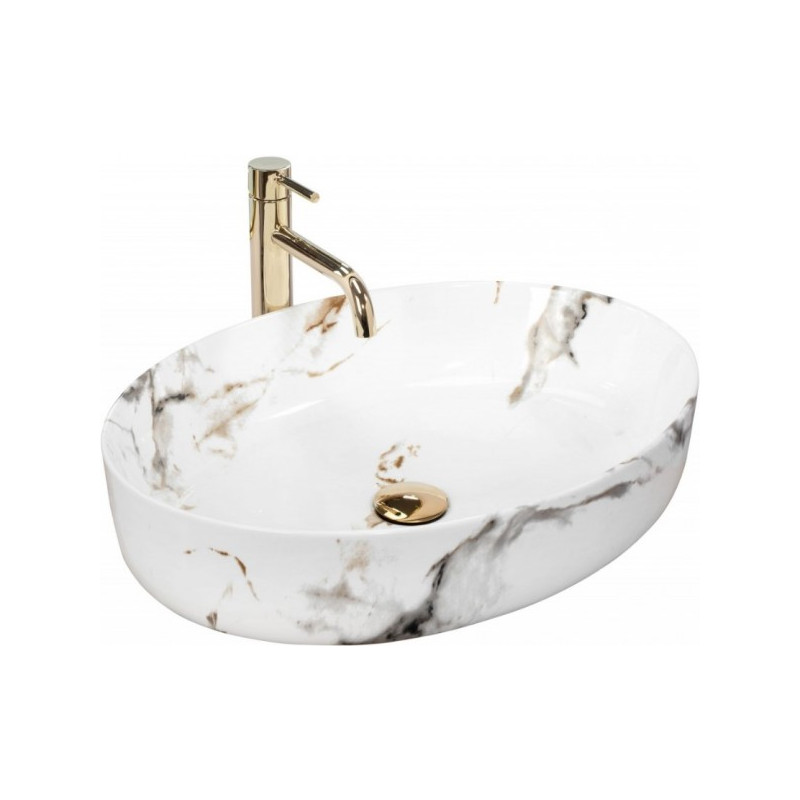 Умывальник Rea Queen Carrara Shiny