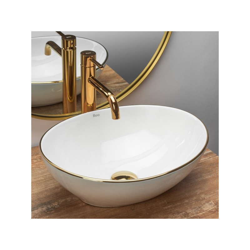 Умывальник Rea Sofia Gold Edge - общий вид