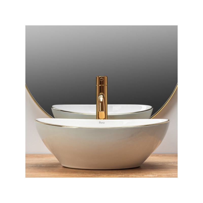 Умывальник Rea Sofia Gold Edge - вид спереди