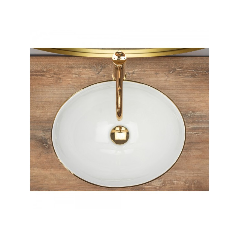 Умывальник Rea Sofia Gold Edge - вид сверху