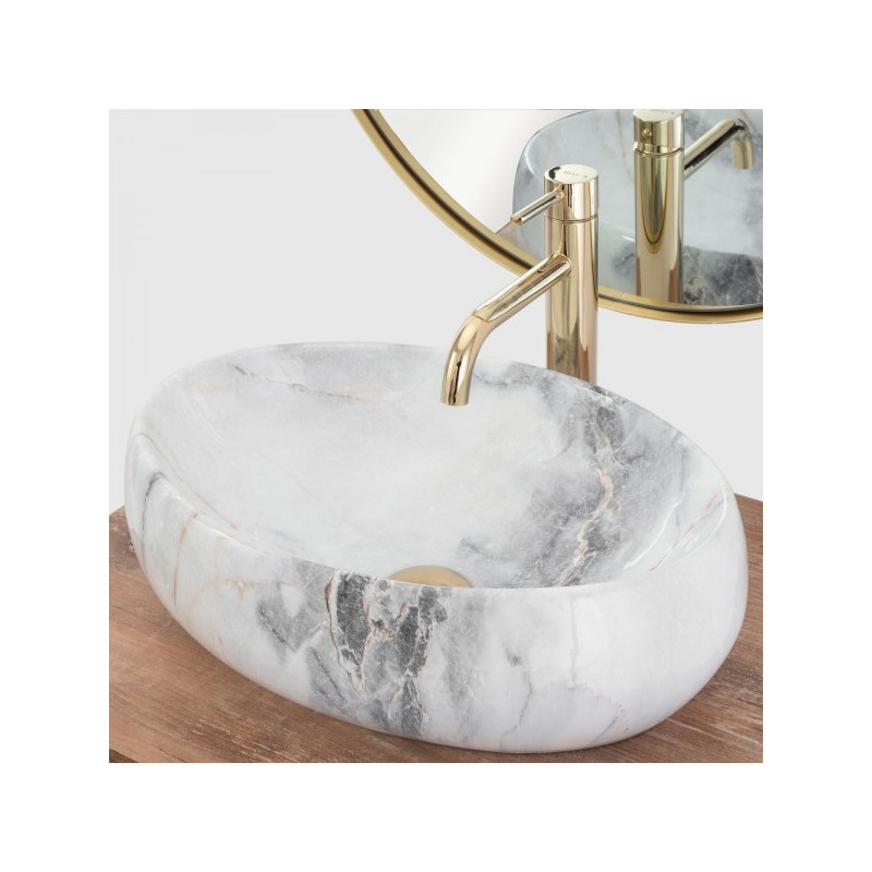 Умывальник Rea Linda Granit - вид сбоку