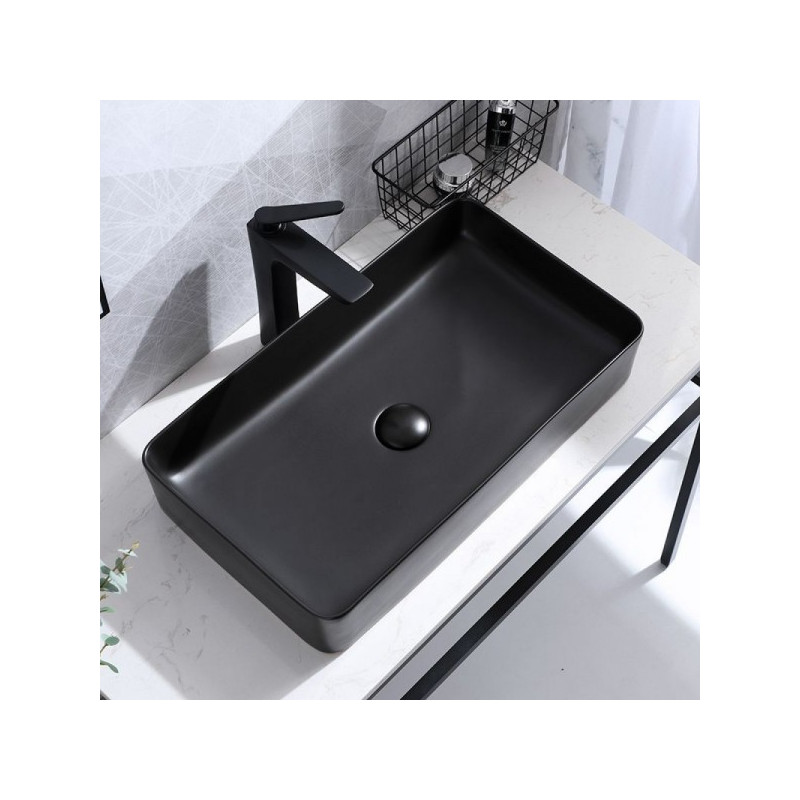 Умывальник Rea Denis Black Matt - общий вид