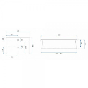 Умывальник Rea Valeria N - размер