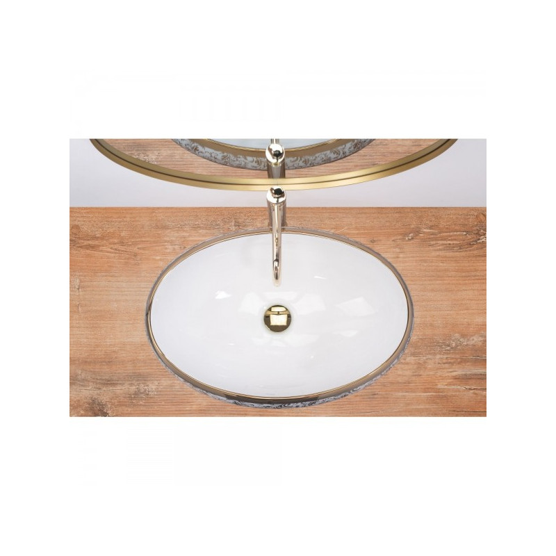 Умывальник Rea Meryl White Gold - вид сверху