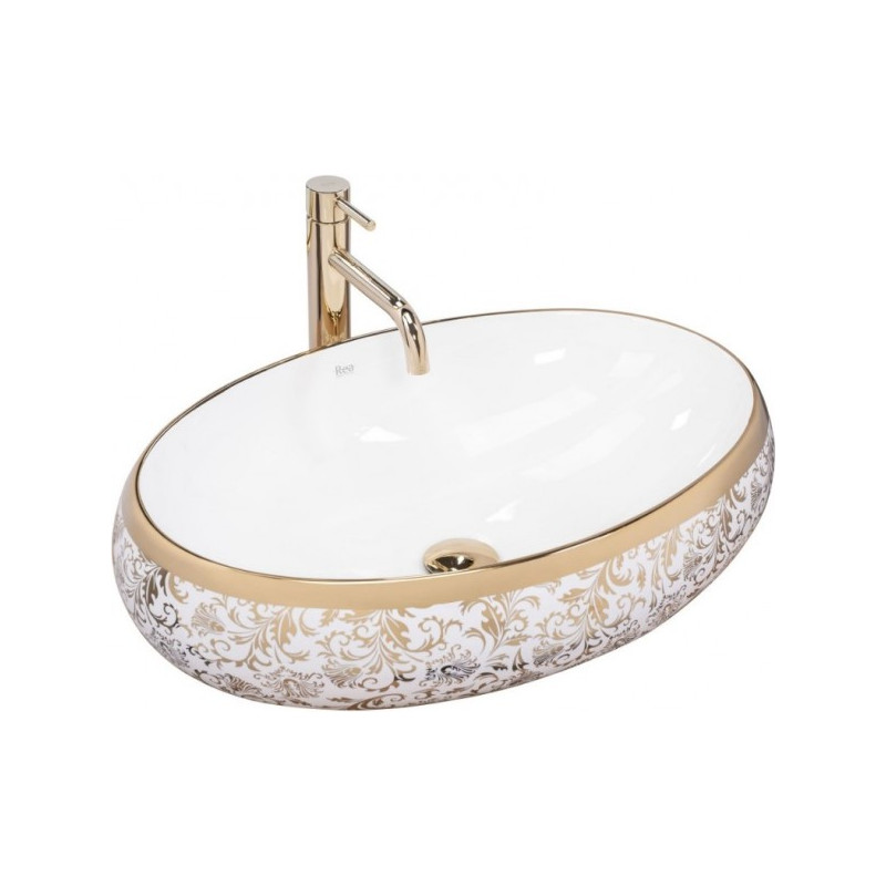 Умывальник Rea Meryl White Gold