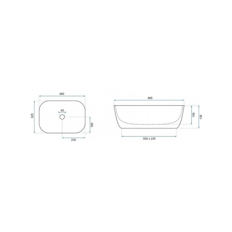 Умывальник Rea Belinda Shiny Aiax