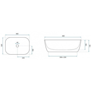 Умывальник Rea Belinda Shiny Aiax