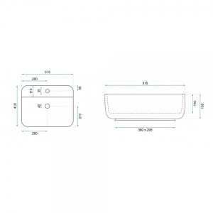 Умывальник Rea Martina - размер