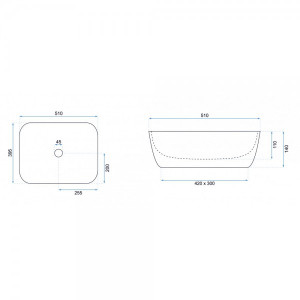 Умывальник Rea Freja Biege - размер