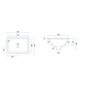 Умывальник Rea Adela - размер