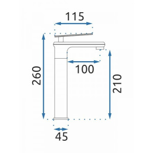 Смеситель Rea Blade REA-B9974 черный размер