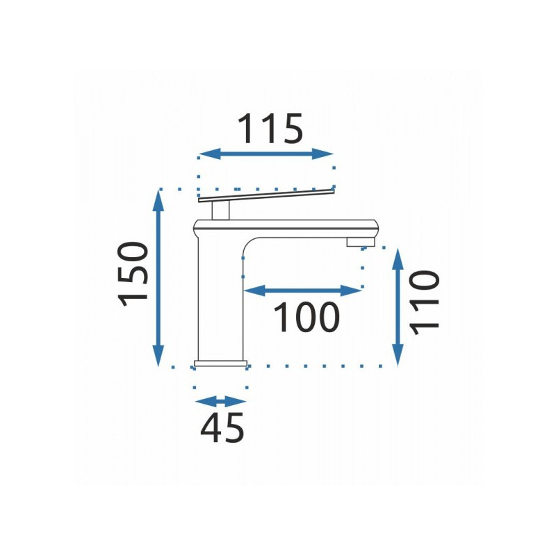 Смеситель Rea Blade REA-B9973 черный размер
