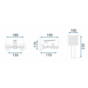 Смеситель Rea Blade REA-B9975 черный размер