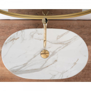 Умывальник Rea Royal Shiny Aiax Marmur - вид сверху