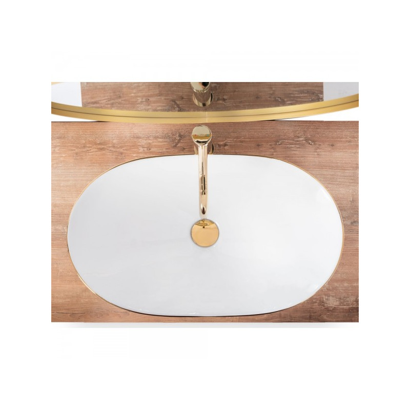 Умывальник Rea Royal Gold Edge - вид сверху