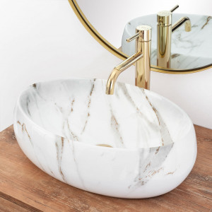 Умывальник Rea Linda Lava - вид сбоку