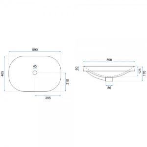 Умывальник Rea Arleta - размер