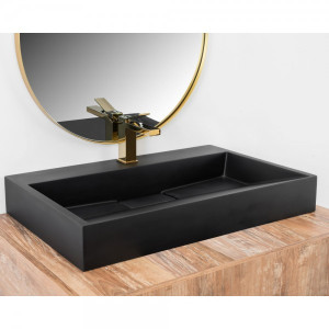 Умывальник Rea Goya Black 70 - общий вид