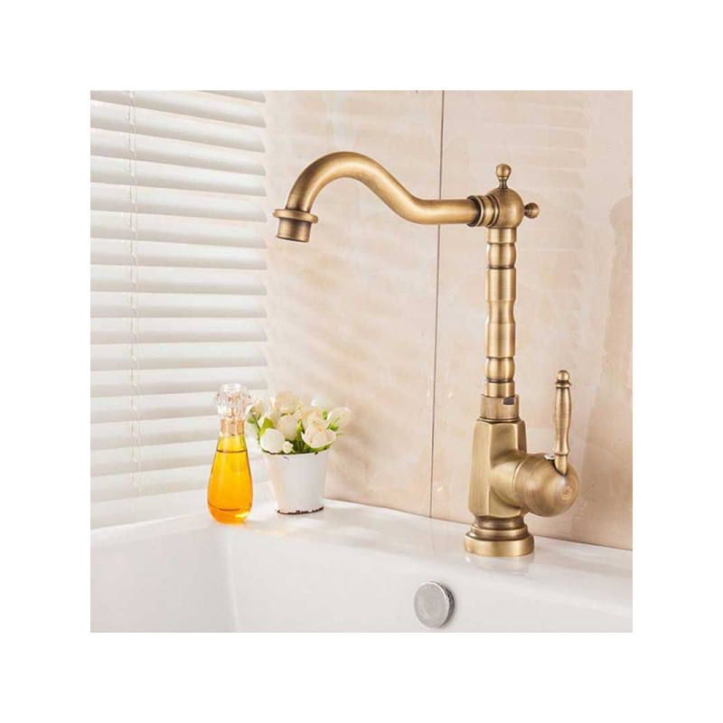 Смеситель Rea Bona Rea-B2150 золотой на умывальнике