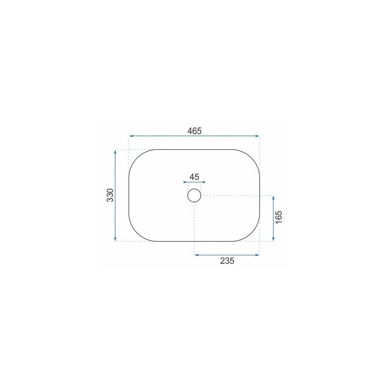 Умывальник Rea Belinda Black Marble Shiny - размер