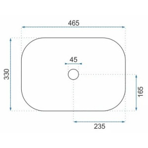 Умывальник Rea Belinda Black Marble Matt - размер