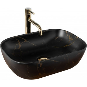 Умывальник Rea Belinda Black Marble Matt