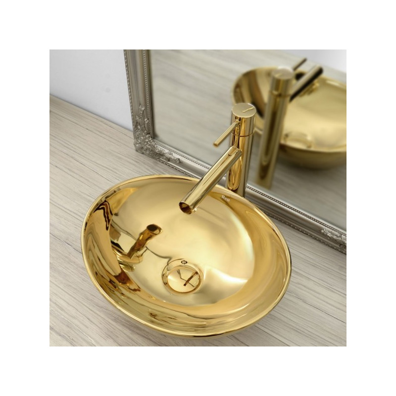 Умывальник Rea Sofia Gold - вид в интерьере