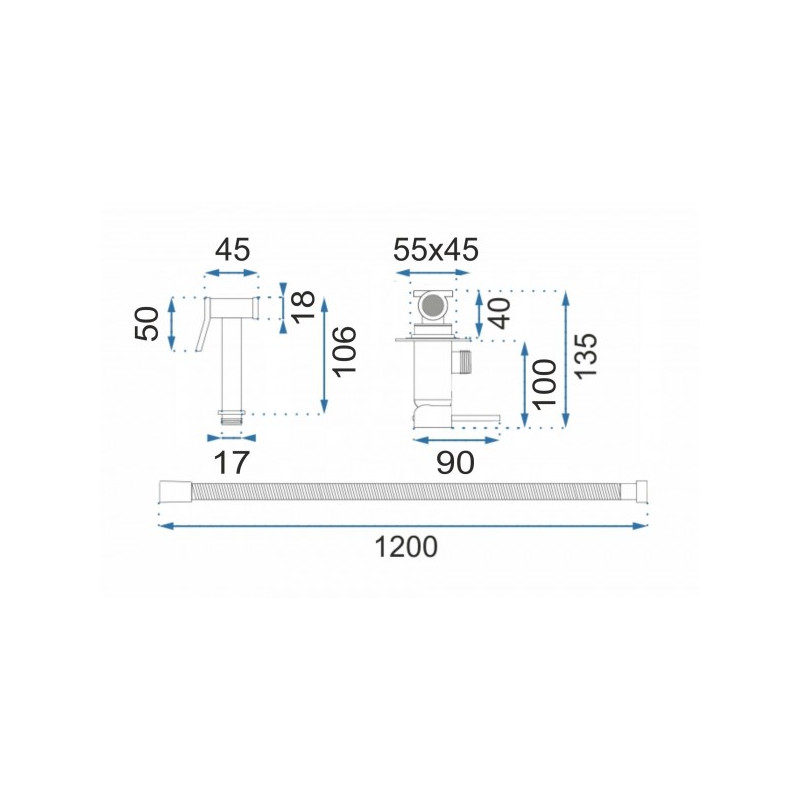 Смеситель Rea Fenix Rea-B5687 черный схема