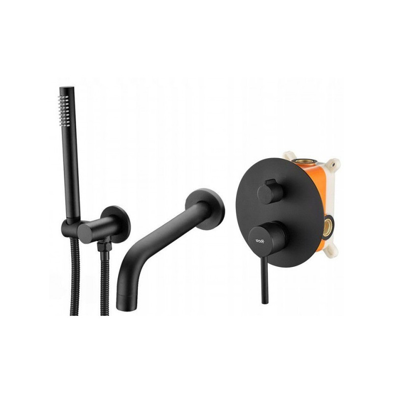 Смеситель Rea Lungo Rea-P6300 черный сбоку