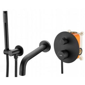 Смеситель Rea Lungo Rea-P6300 черный сбоку