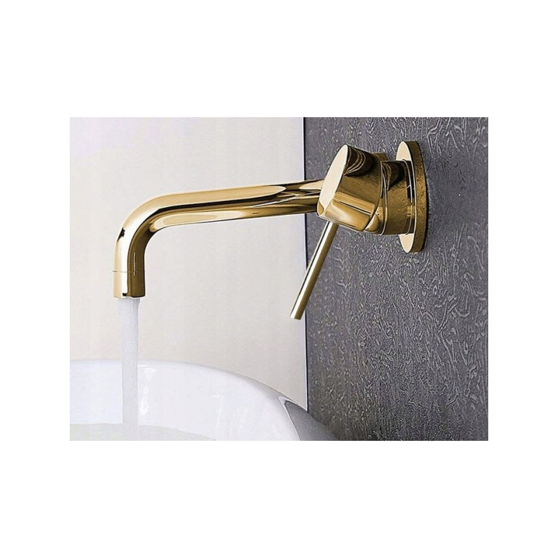 Смеситель Rea Lungo Rea-B8559 золотой сбоку