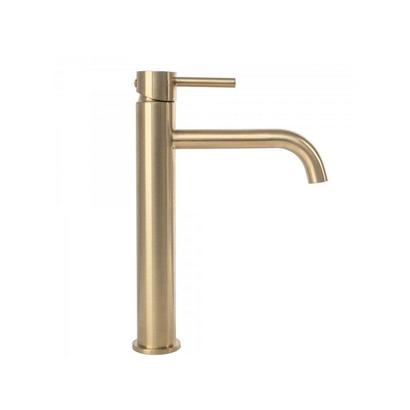 Смеситель Rea Lungo Rea-B4526 матовое золото сбоку