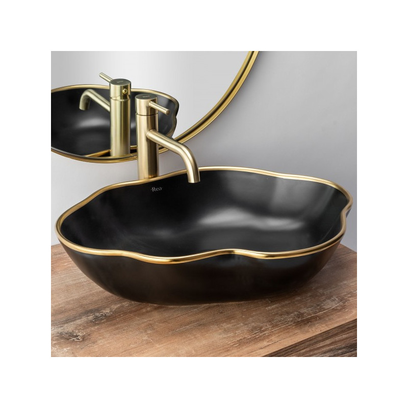 Смеситель Rea Lungo Rea-B4526 матовое золото монтаж