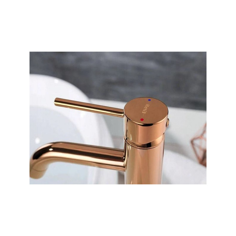 Смеситель Rea Lungo Rea-B6321 розовое золото рычаг